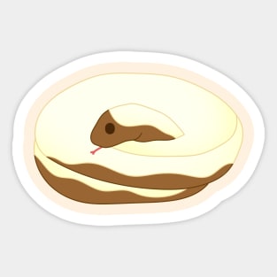 snake cinnamon roll Sticker